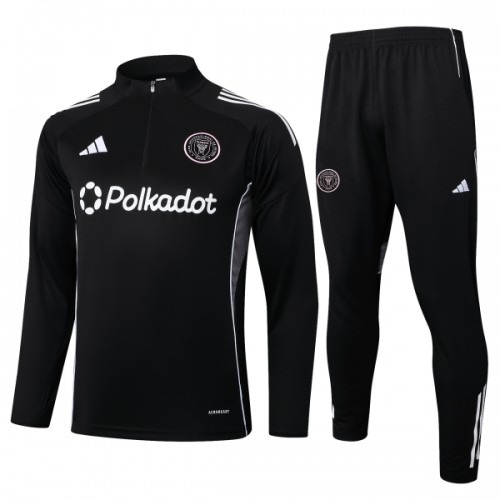 Inter Miami CF Sweat d'Entraînement Quarter-Zip 2025-26 Noire Inter Miami CF Sweat d'Entraînement Quarter-Zip 2025-26 Noire